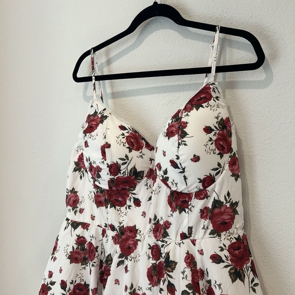 Fashion Nova Elma Floral Mini Dress - Mauve/combo Size 1X Coquette Soft Girl - Picture 3 of 10